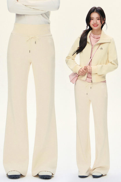 Drawstring Flare Sport Pants