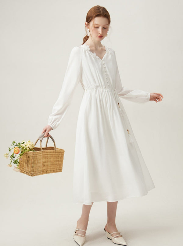 French Temperament Long Dress