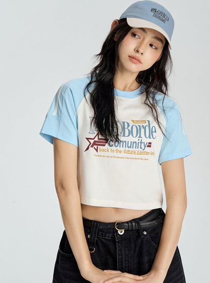 Star Letter Contrast T-Shirt