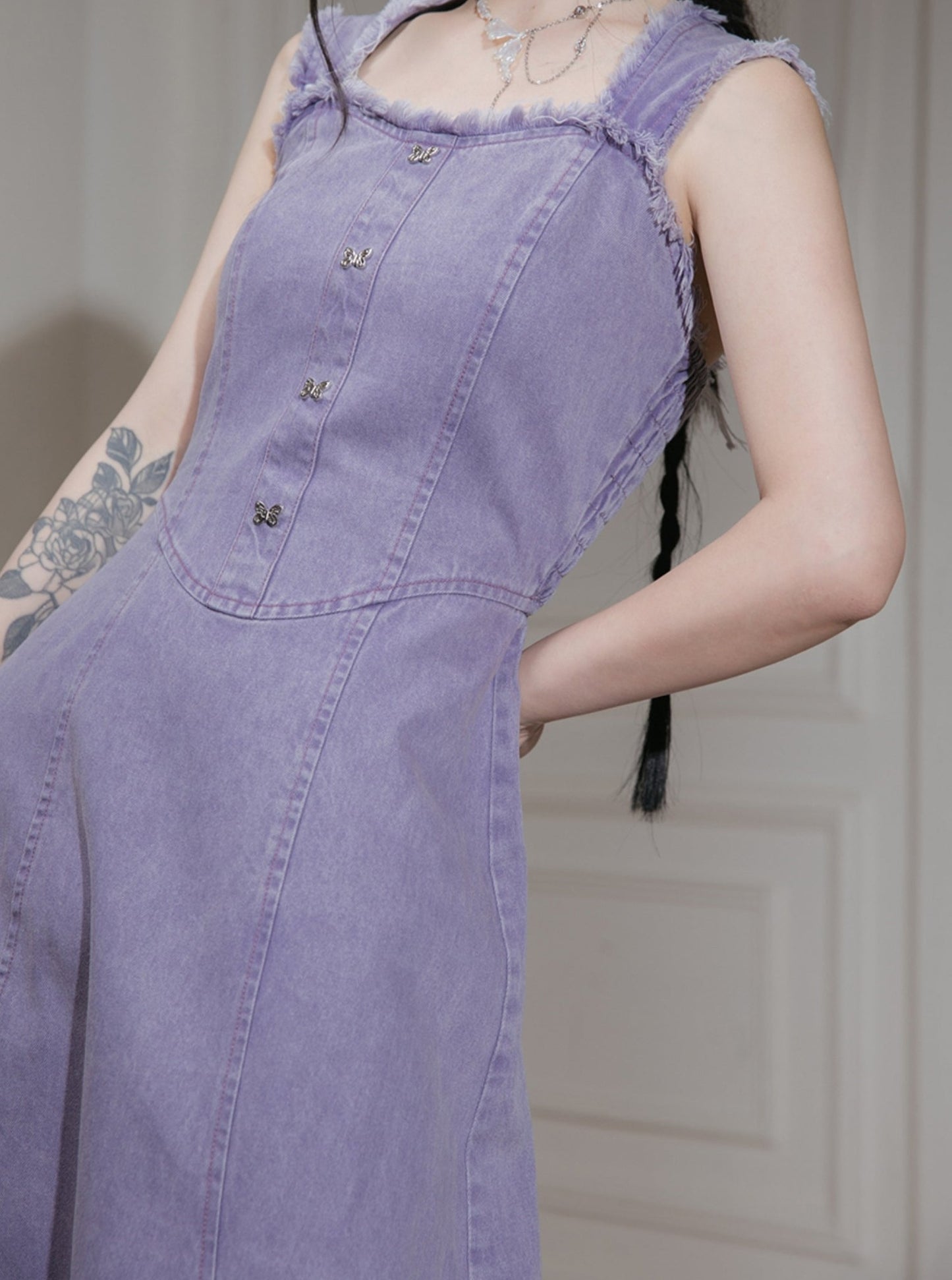 Lila Rose Denim Kleid