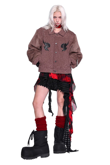 PINKSPINK|11.11 NEW|ORIGINAL ELECTRIC MOON RESTRUCTURED ROCK PUNK LAYERED GIRL GROUP Y3K HOT GIRL SKIRT