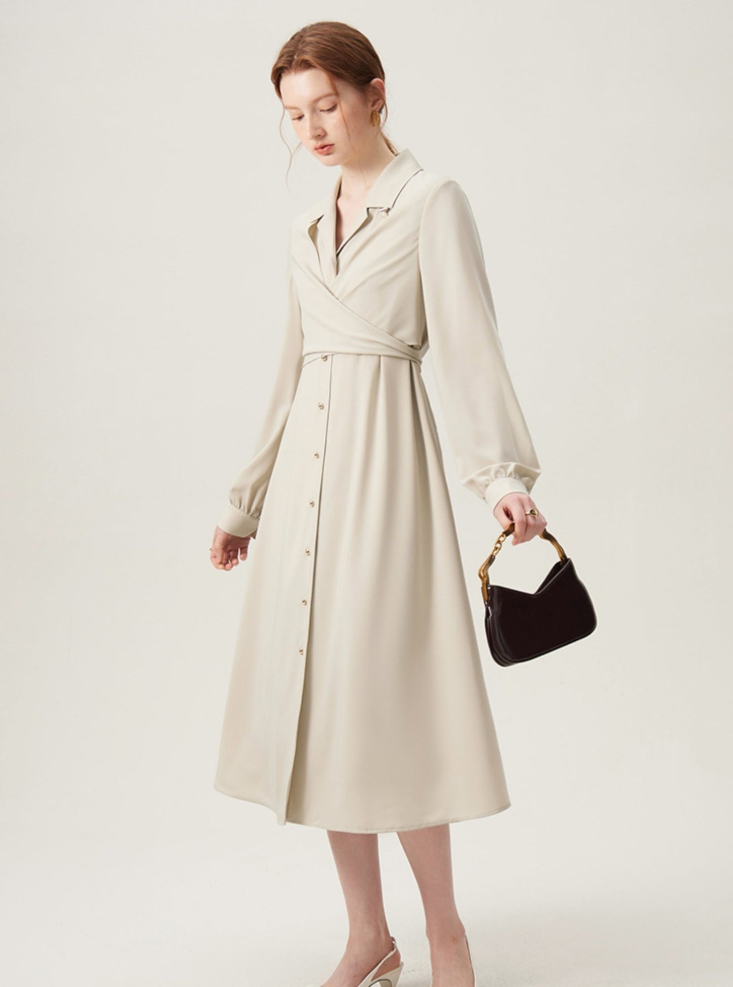 French Temperament Long Sleeve Dress