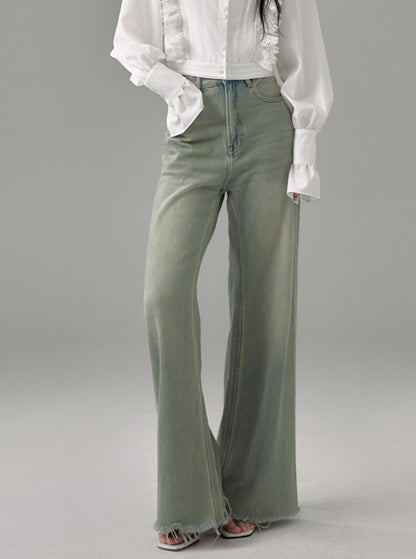 Wide Retro Bootcut Pants