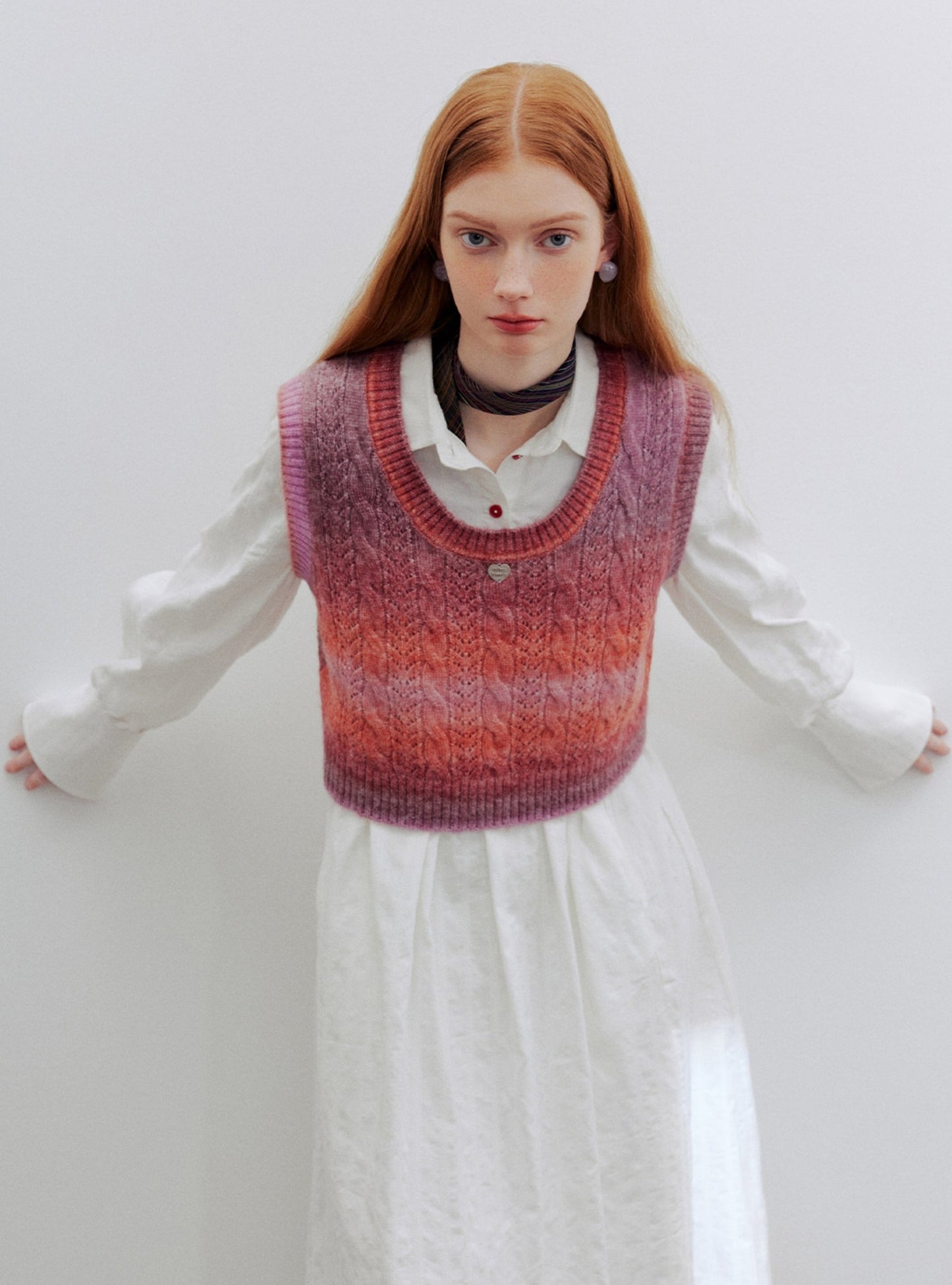 Round Neck Knitted Sweater Vest
