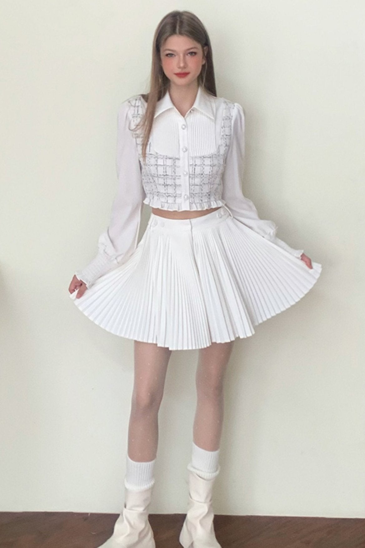 Accordion Pleated Skirt