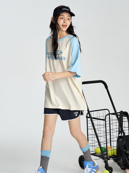 Embroidery Raglan T-Shirt