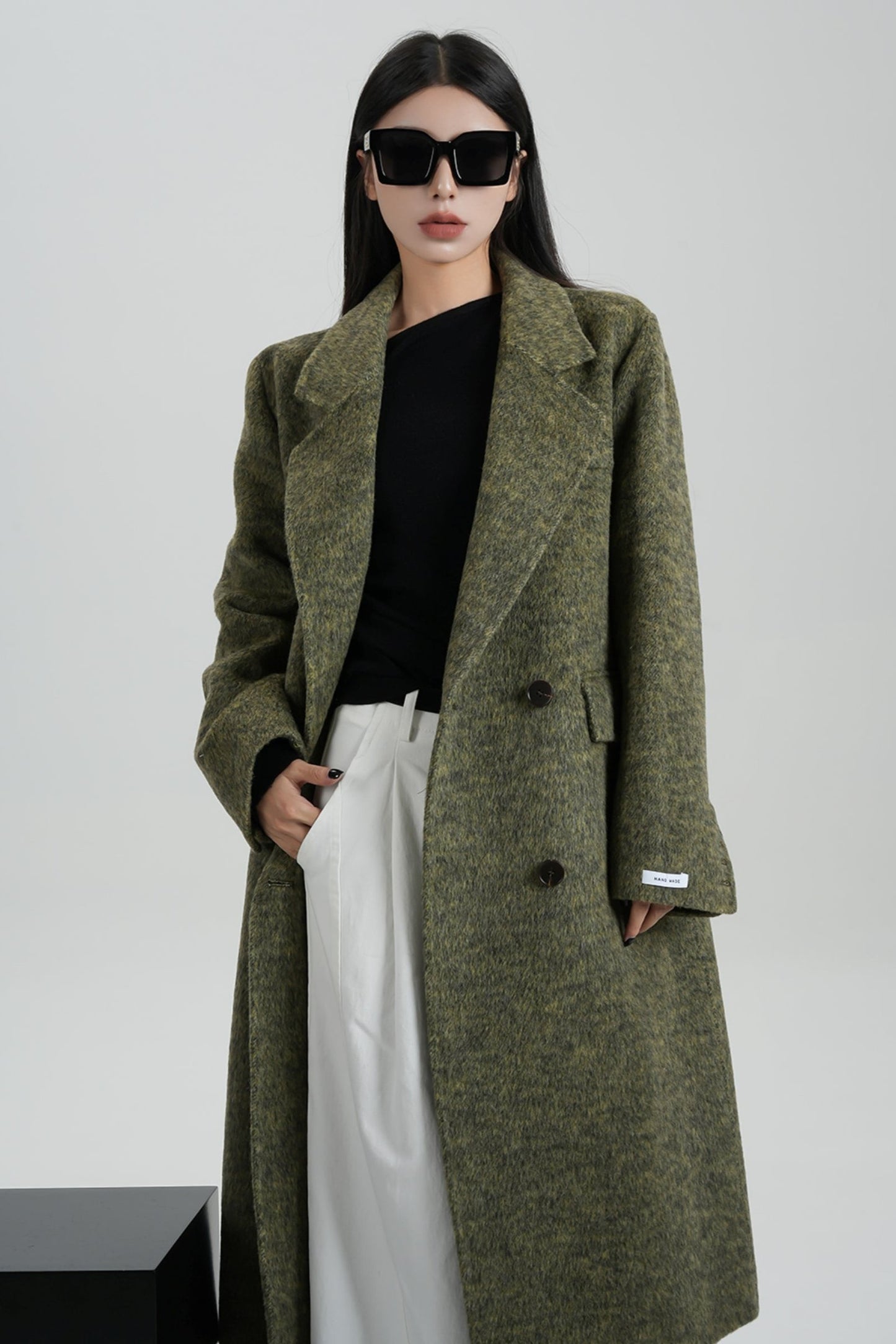 Reversible Tweed Wool Coat