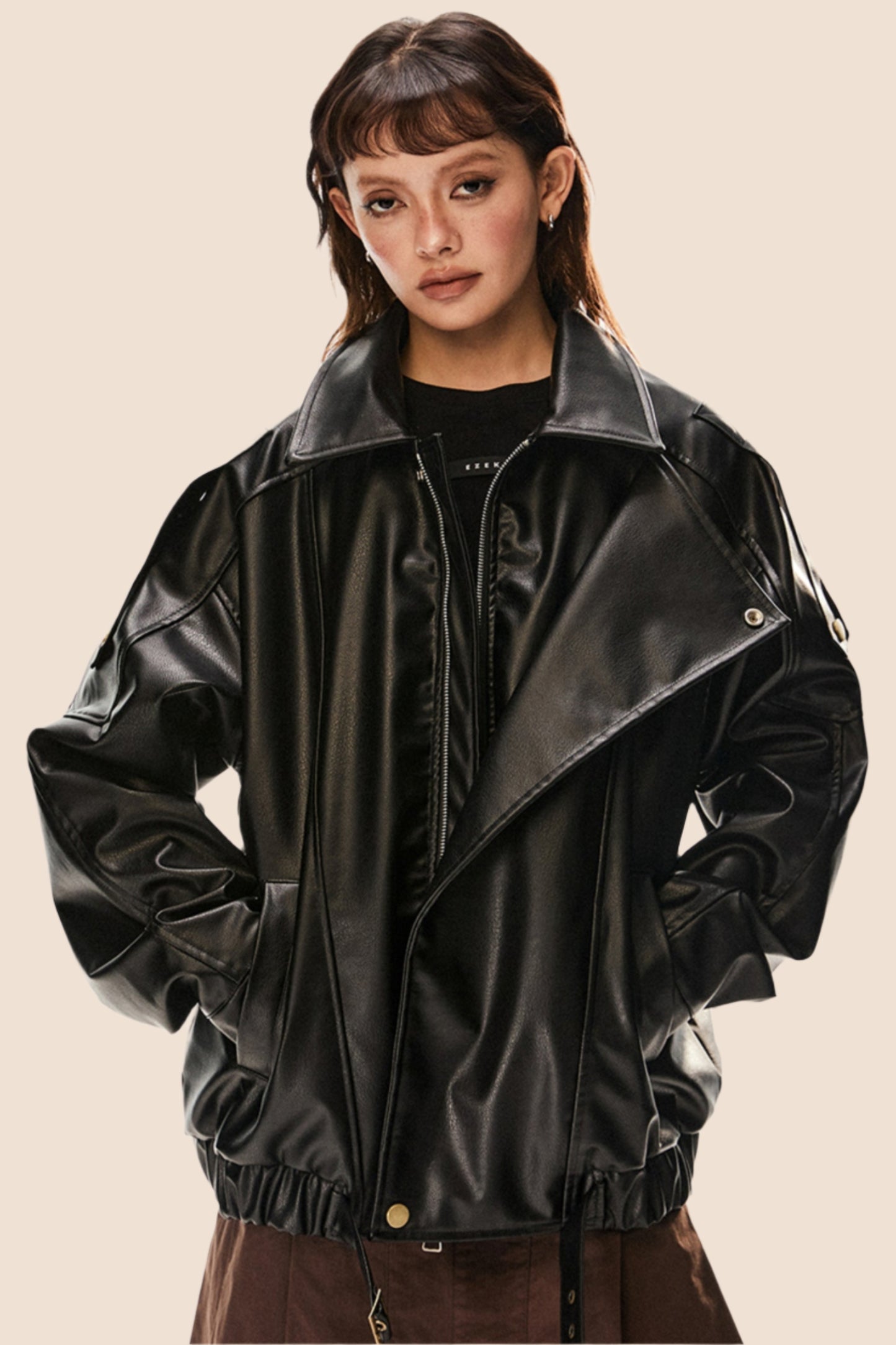 Heavy Leather Biker Jacket