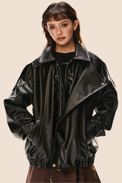 Heavy Leather Biker Jacket