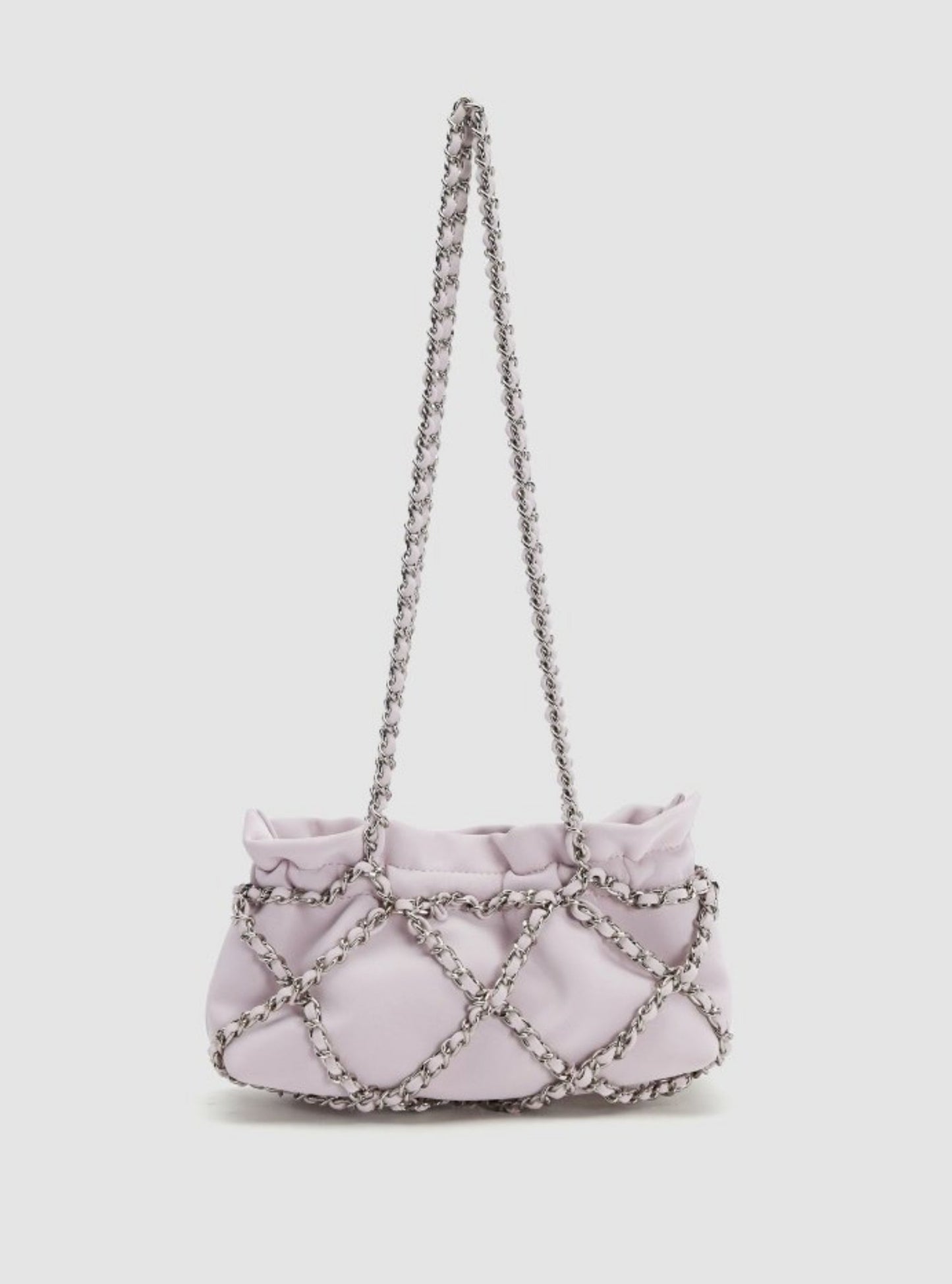 Nude Pink Chain Shoulder Bag