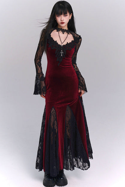 Ghost Girl Velvet Halloween Dress