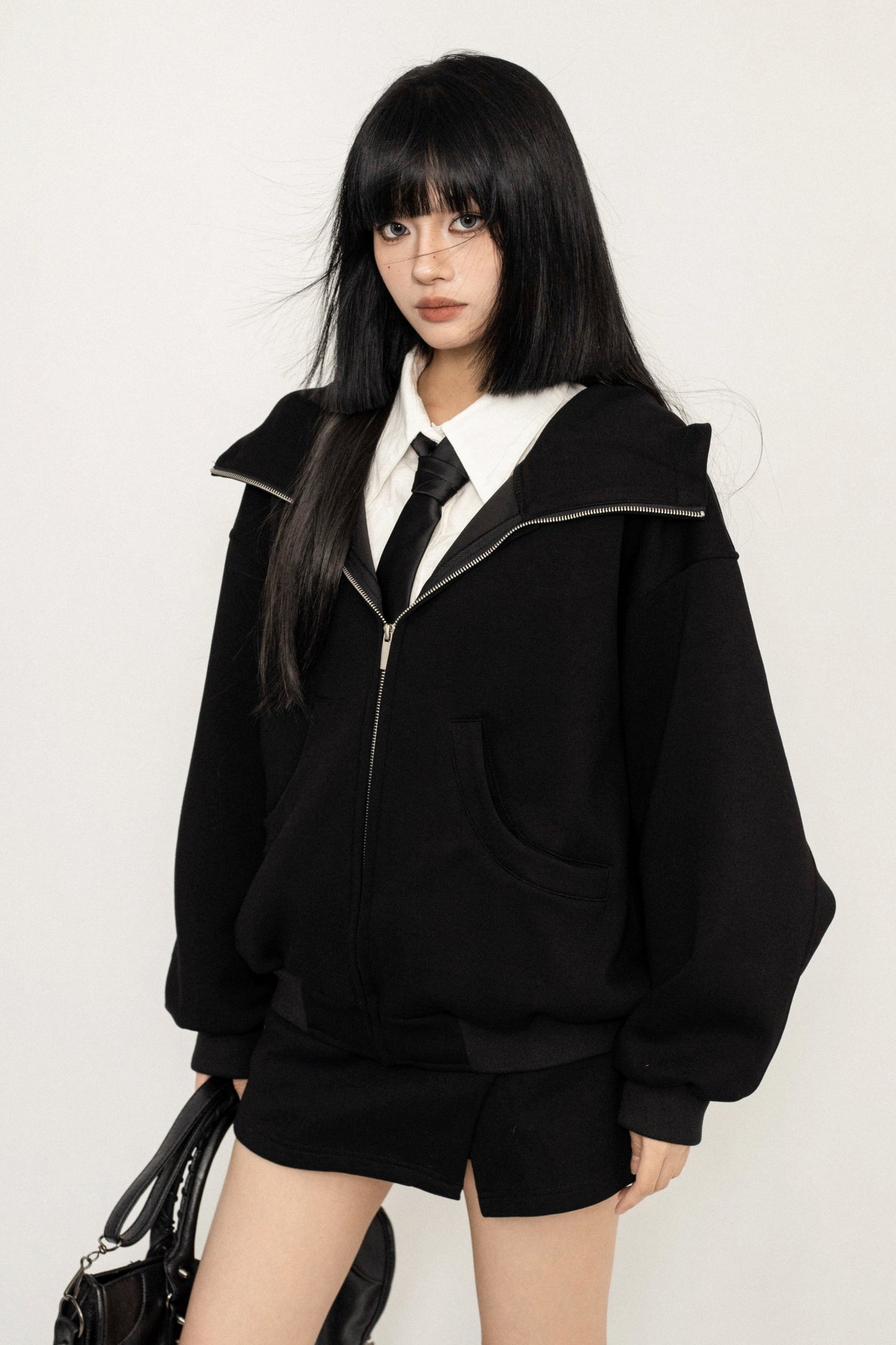 Unisex College Style Hooded Jacket