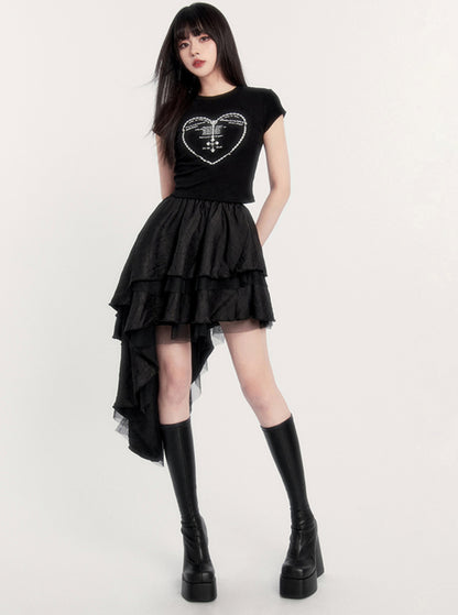 Dark Muse Heart Print T-Shirt