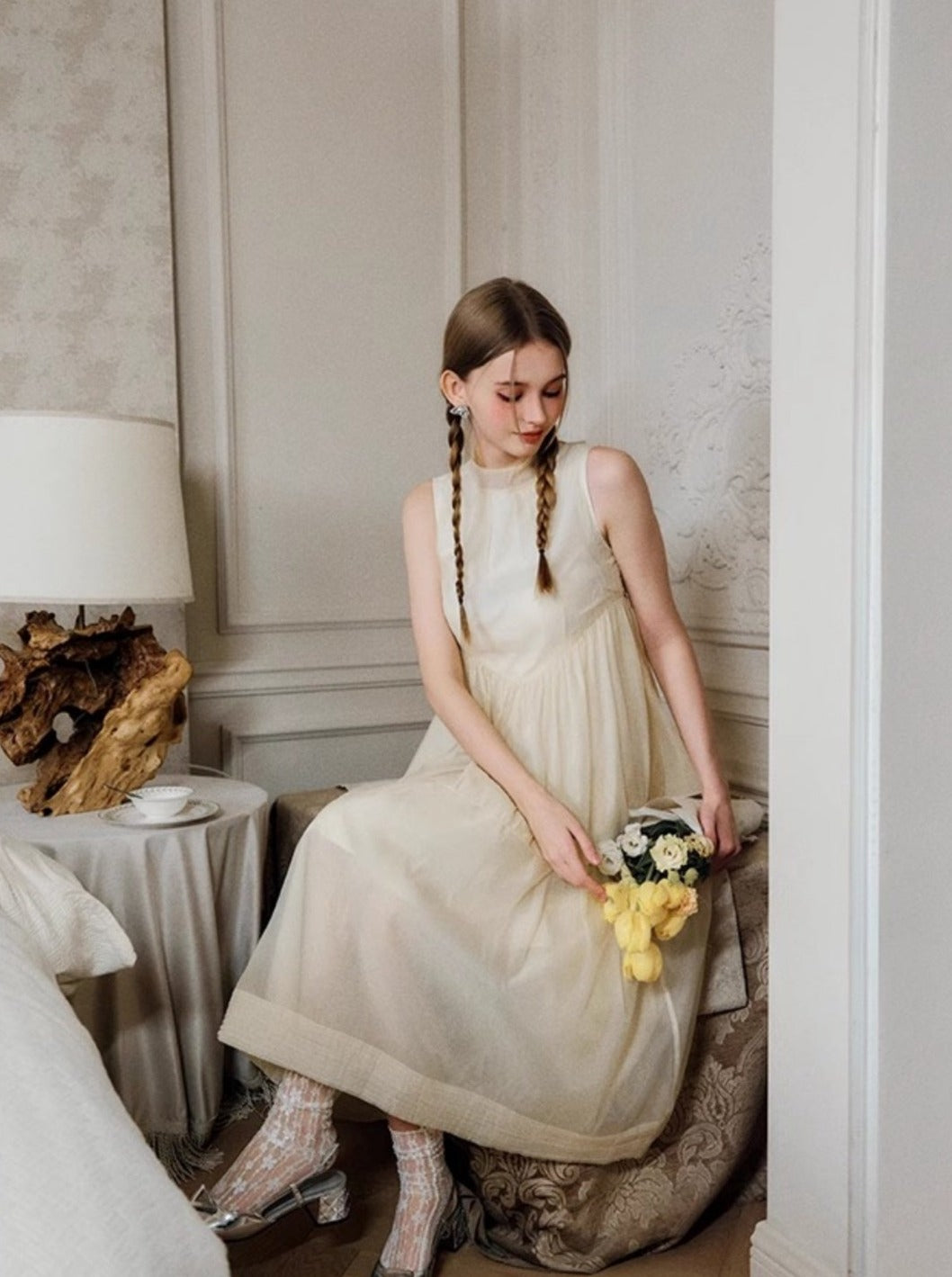Französisches leichtes Hochzeitskleid