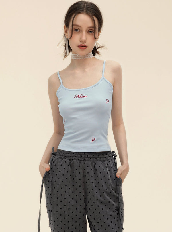 Retro Embroidery Camisole Top