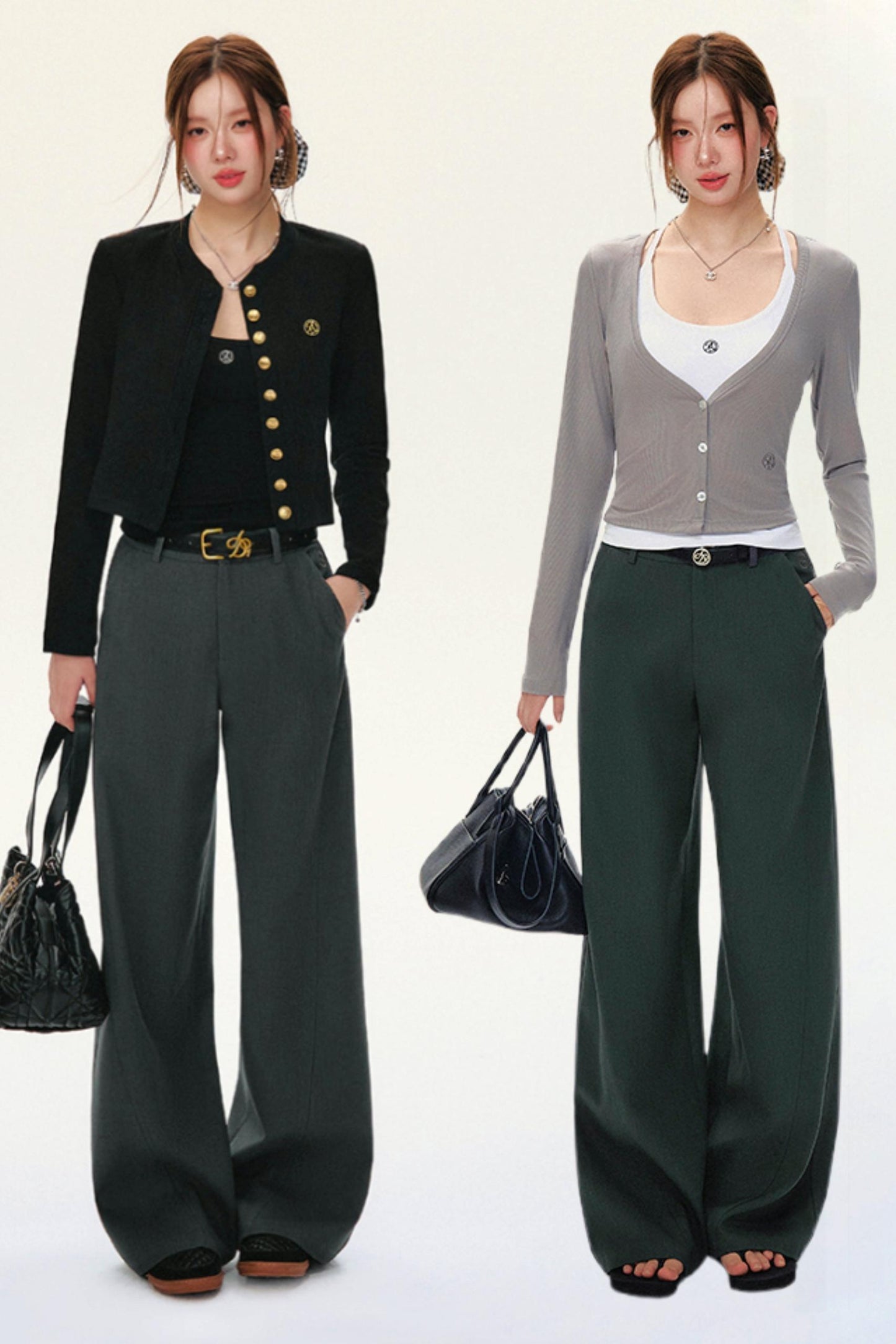 Tailored Wide-Waist Trousers
