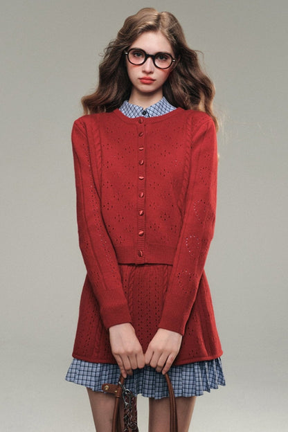 Pure Wool Knitted Cut-Out Set-Up