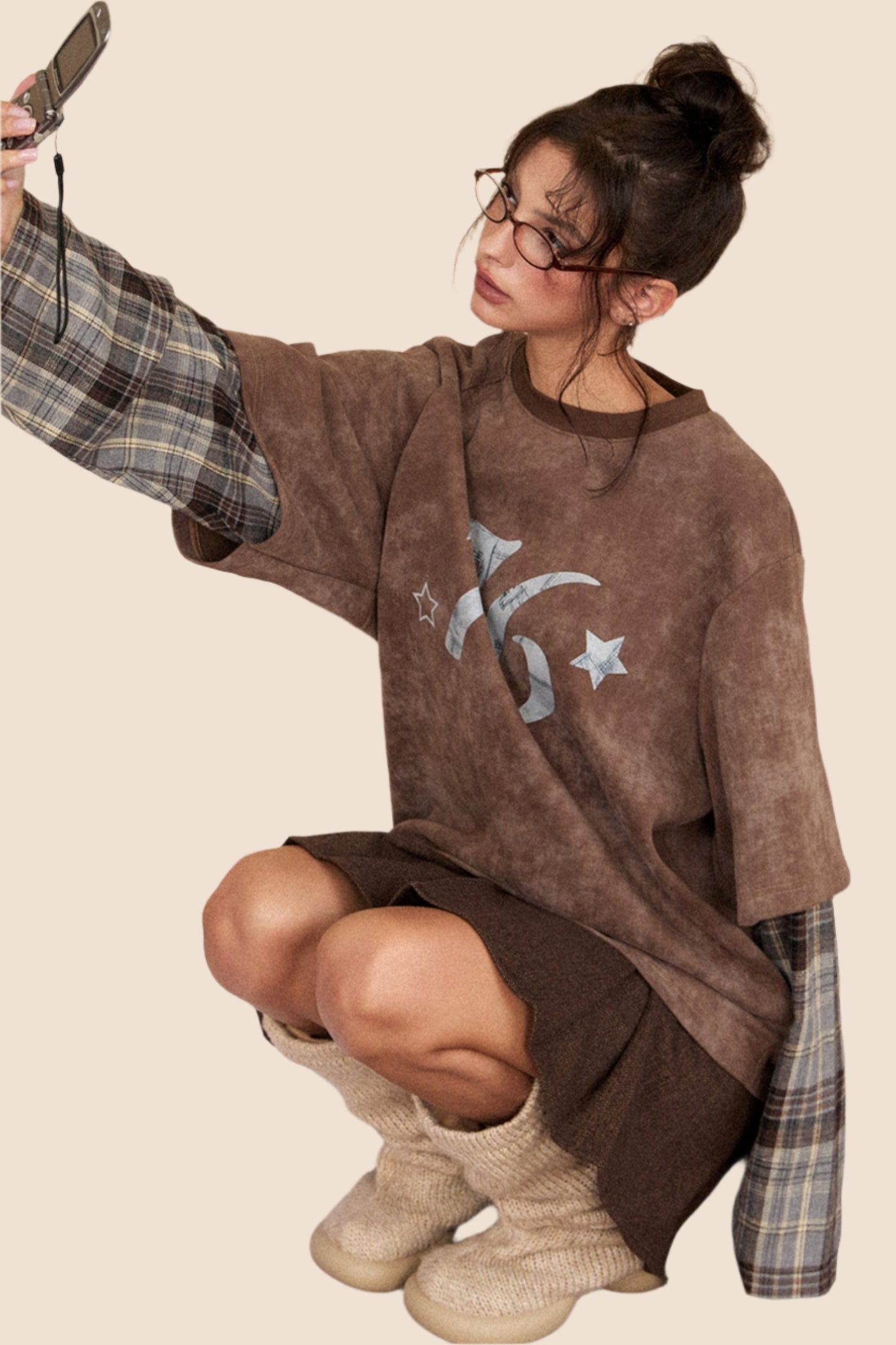 American Retro Stitch Pullover Sweatshirt