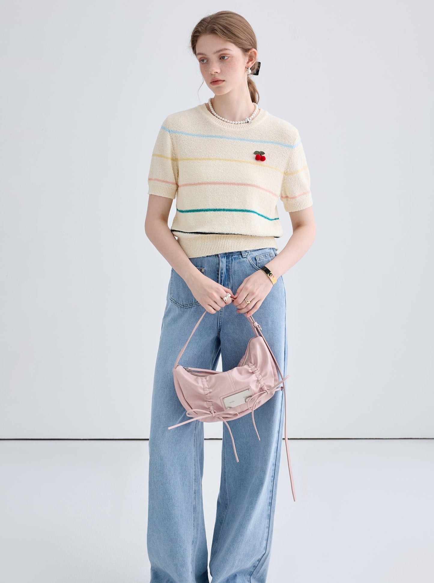Breathable Stuffy Striped Short Sleeve Top