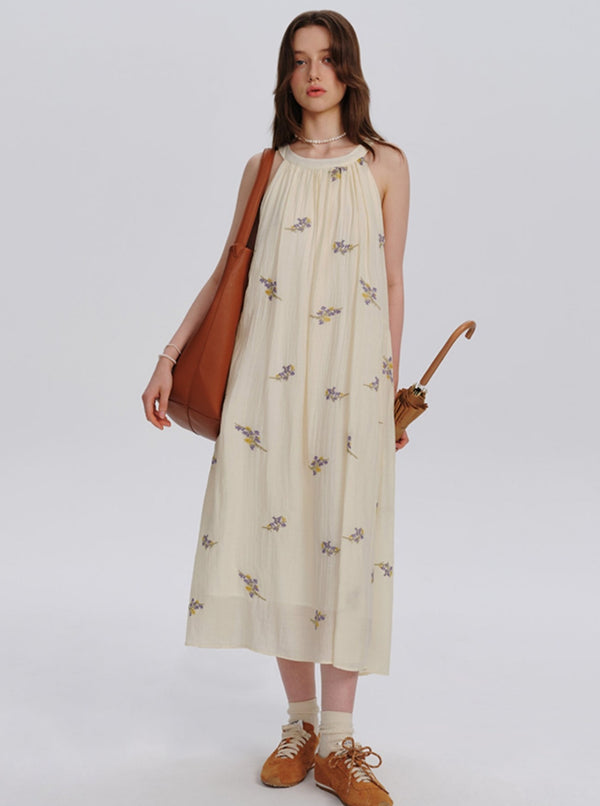 French Ditsy Halterneck Slip Dress
