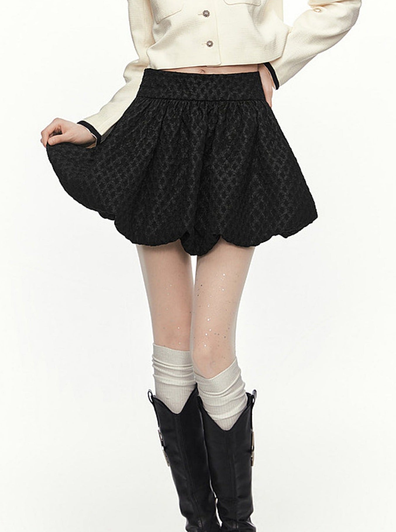 Three-dimensional Bubble Bud Skirt