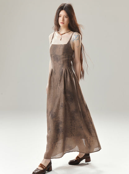 Ghost Girl New Chinese Women's Clothing 2024 Sommerkleid Beautiful Slip Dress High-End Texture Cool Wear