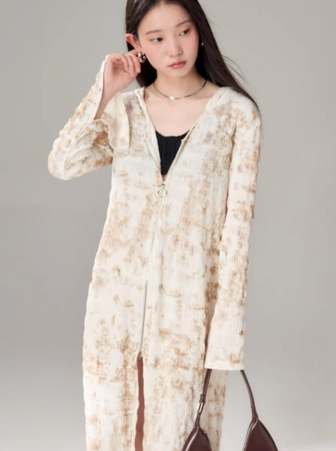 Zip-Knit Cardigan Coat