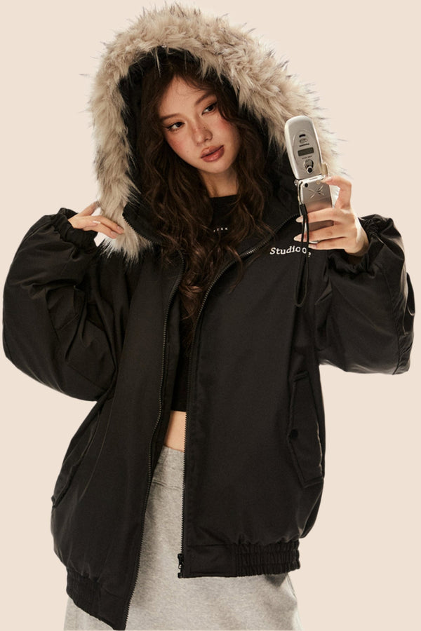 Dicker Kapuzen-Cotton-Jacke 