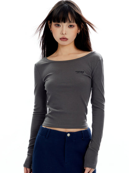 Hottie Backless Long Sleeve Knit Tops