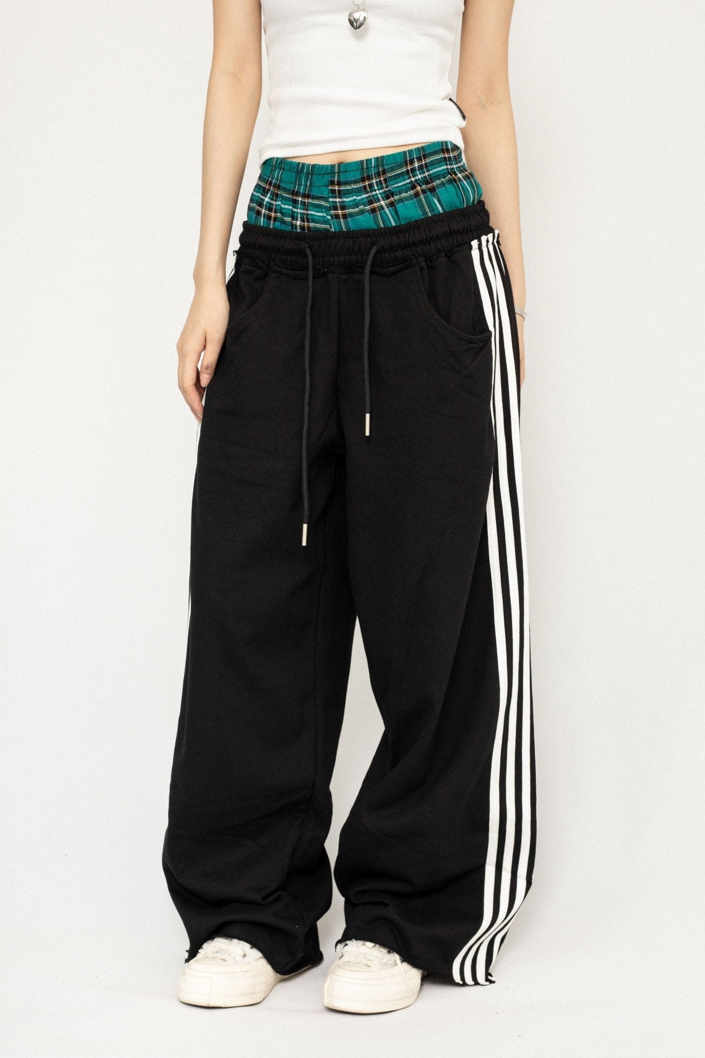 OCTTFLAB Autumn Pant 2024 New Patchwork Pant Casual Sweatpants Wide-leg Sweatpants Loose and slim