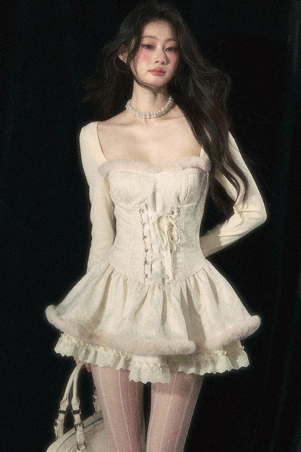 우아한 프랑스 튜튜 스커트 드레스 