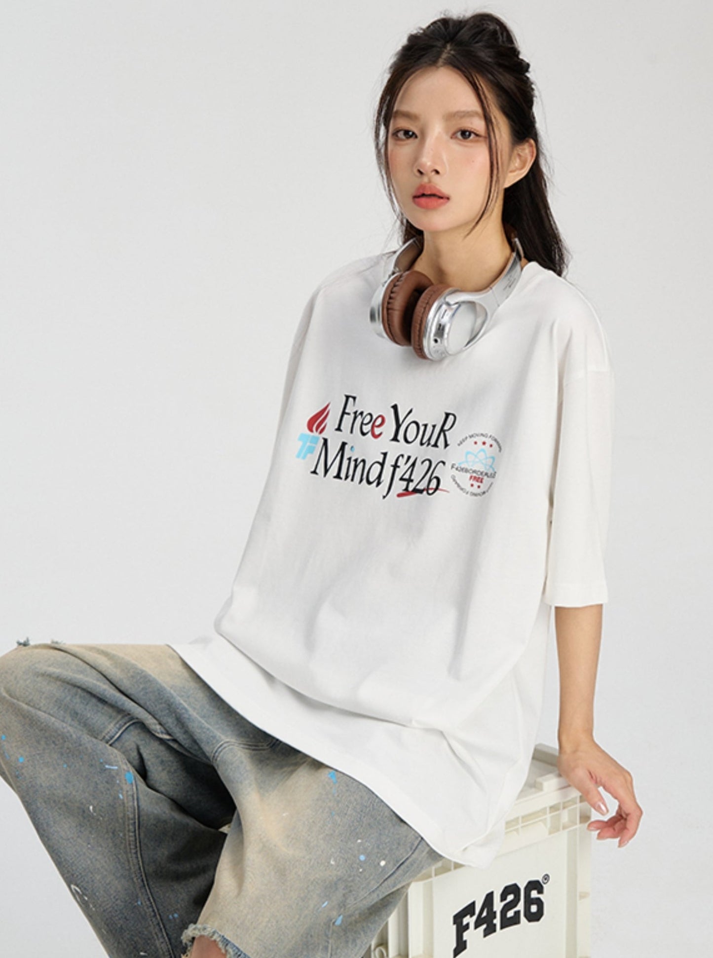 Loose Fit Slogan T-Shirt