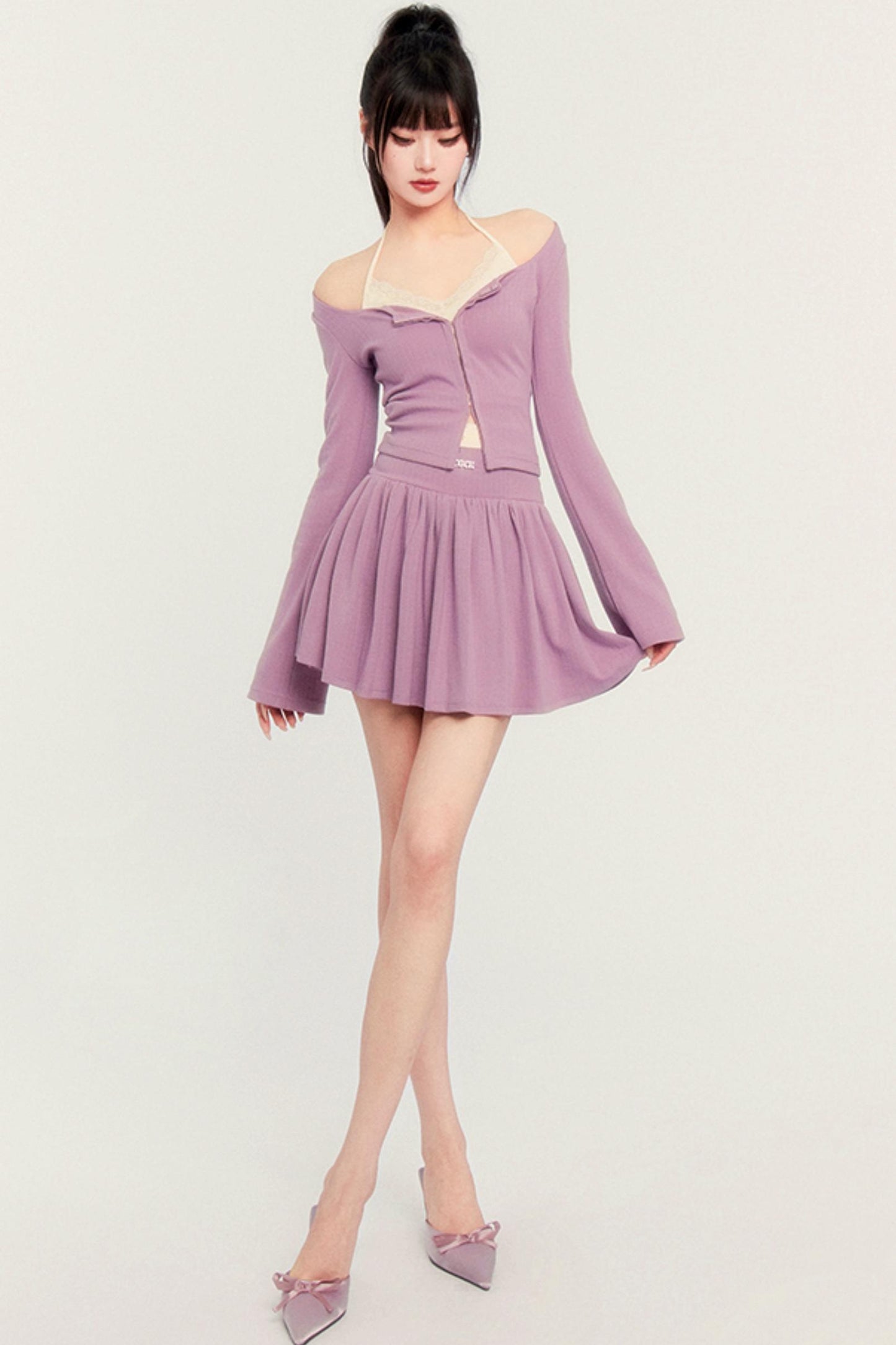 Hyacinth Two-Piece Puff Skirt Set-Up