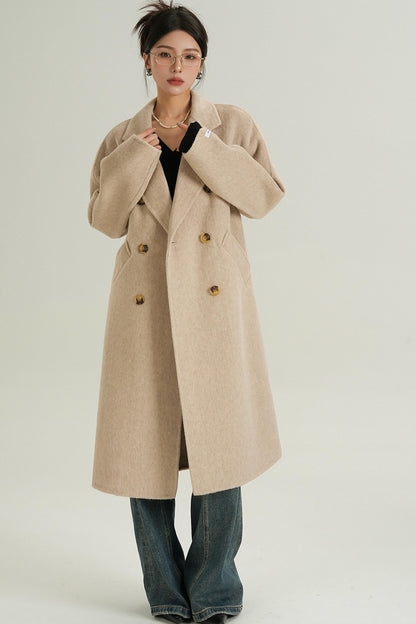 Double-Breasted Wool Suit Coat