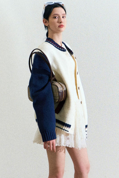 Logo Label Baseball Loose Jacket