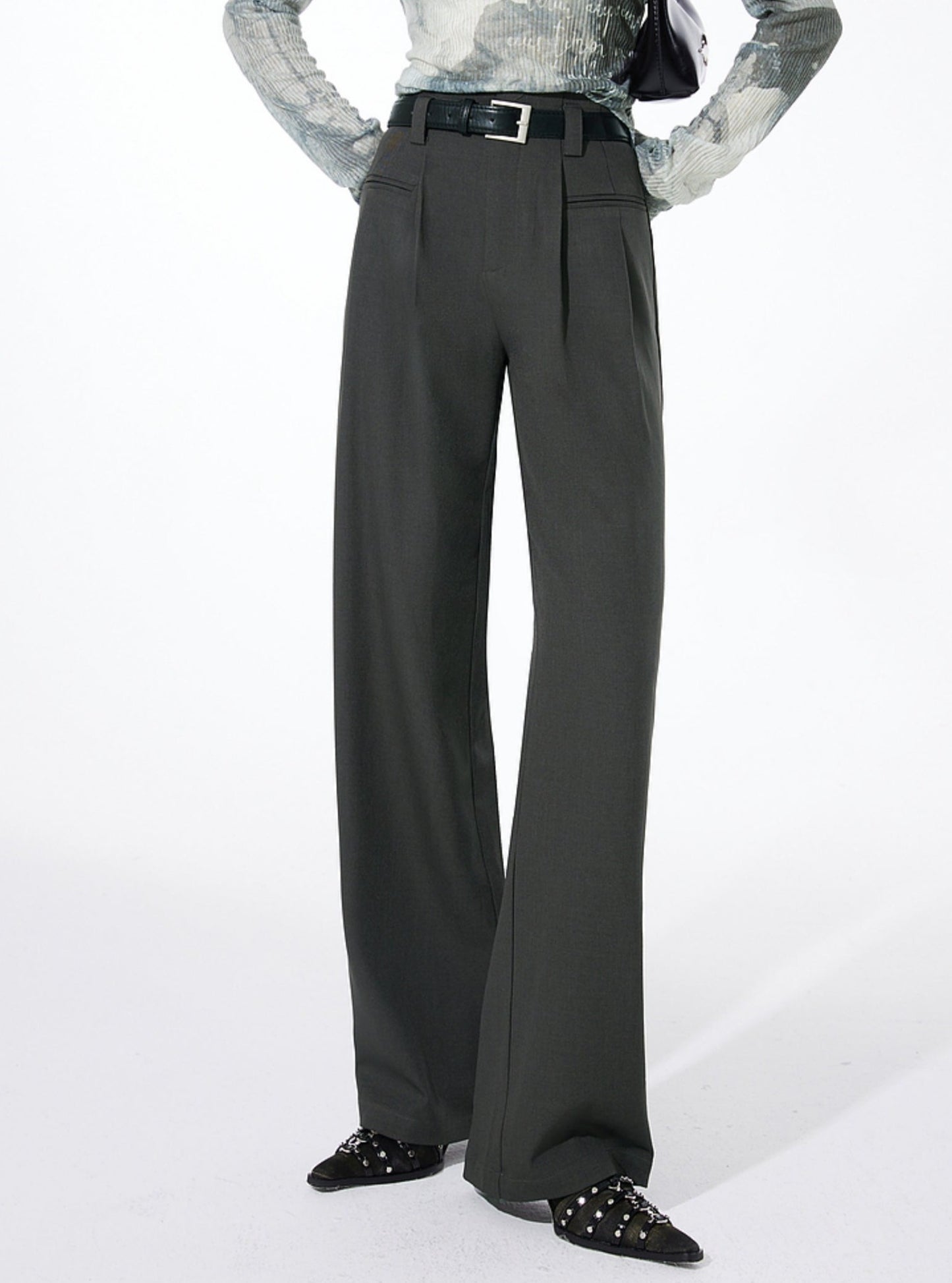 Fairy Pocket Wide Suit Pants