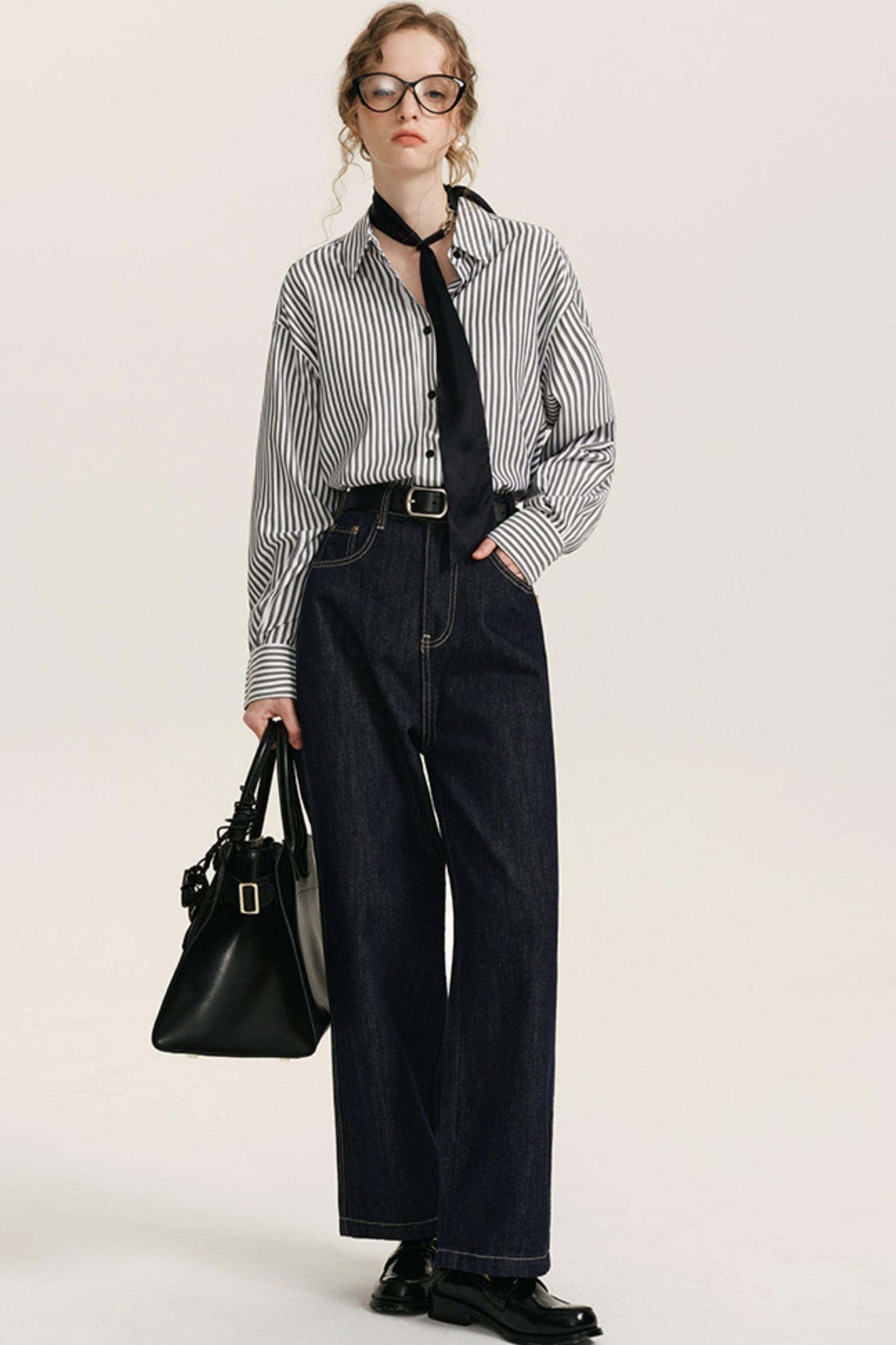 DESIGNER PLUS DUNKELBLAUE JEANS IN VINTAGE-WASCHUNG SLOUCHY LOOSE CASUAL HIGHRISE DRAPED TURNIP TROUSERS