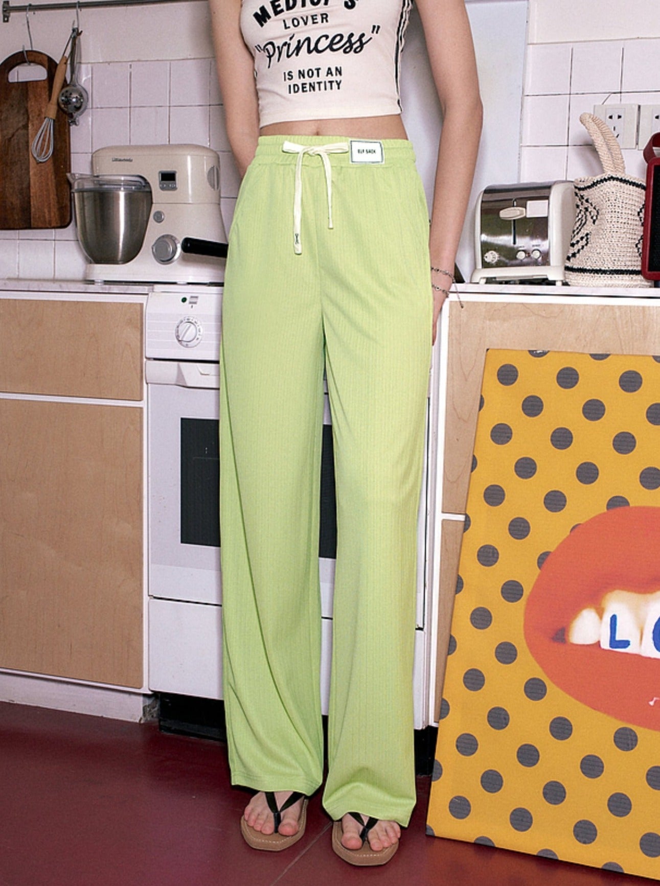 Glutinous Wide-Leg Slimming Pants