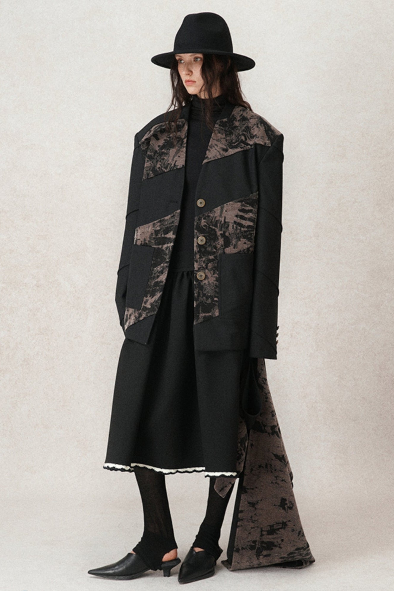 Loose Fit Structured Velvet Jacket