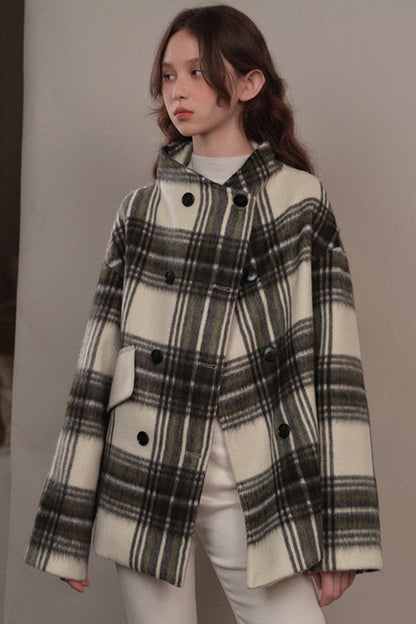 Forest Plaid Woolen Jacket