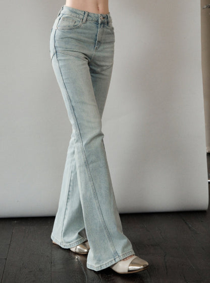 Versatile Star Blue Flared Pants