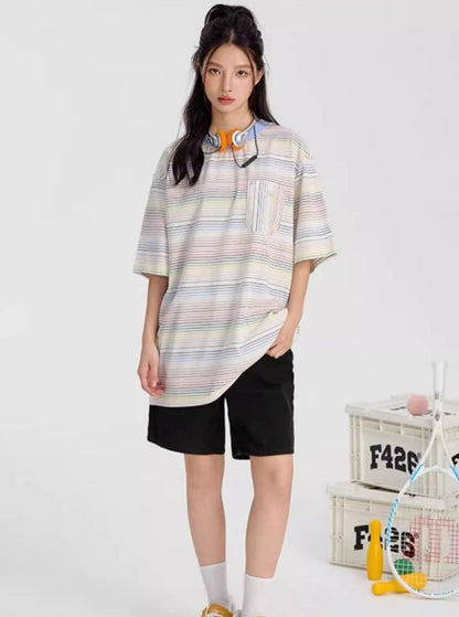 Summer Stripe Logo T-Shirt