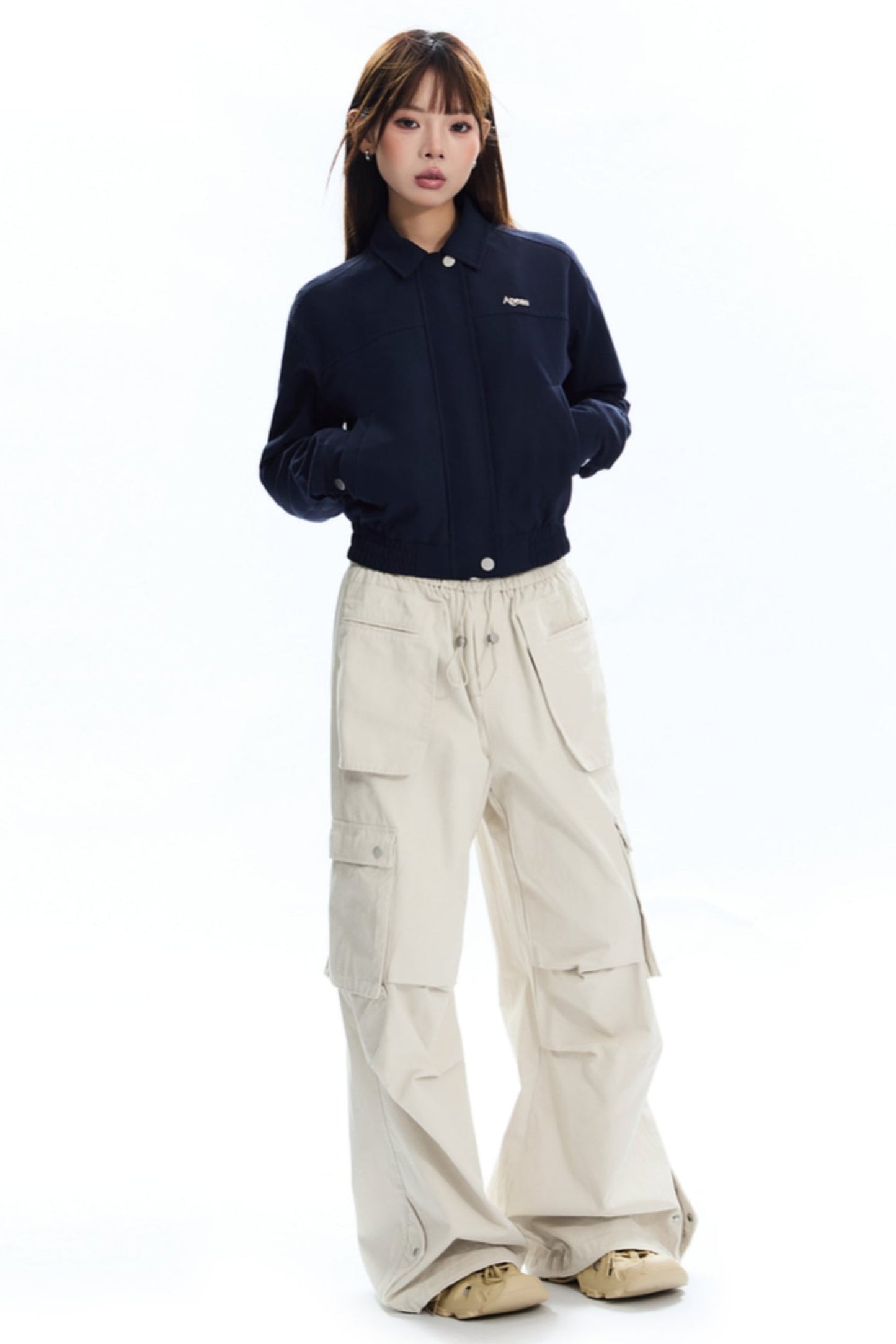 [New on September 19] APEA2024 Fall/Winter design sense niche drawstring pocket cargo pants street high street