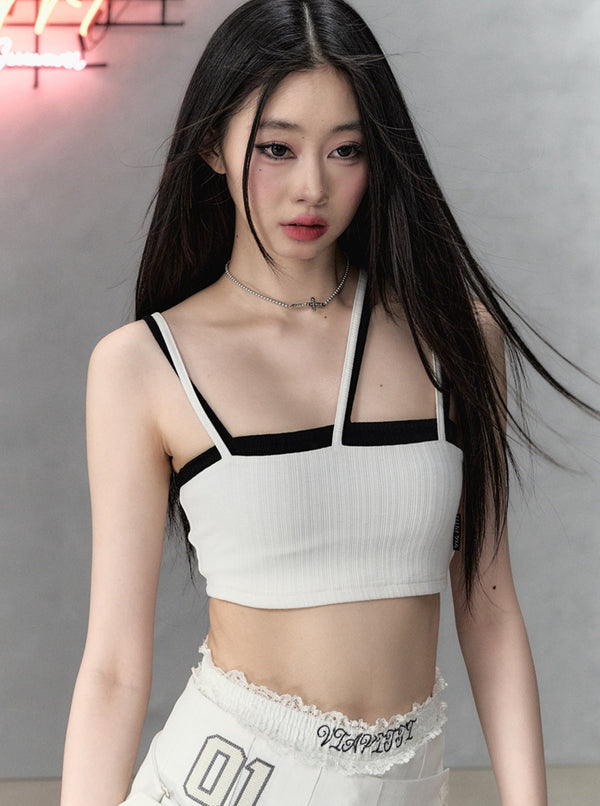 Sporty Cropped Camisole Top