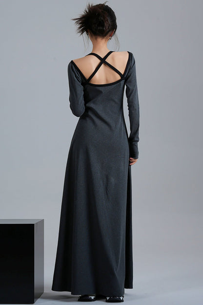 Original Black Slim Fit Midi Dress