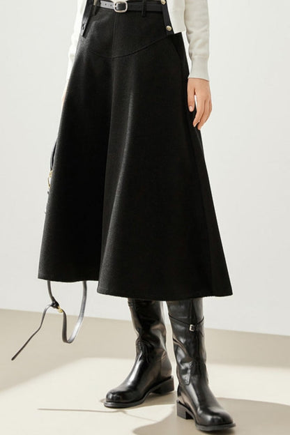 Temperament Mid-length A-line Skirt