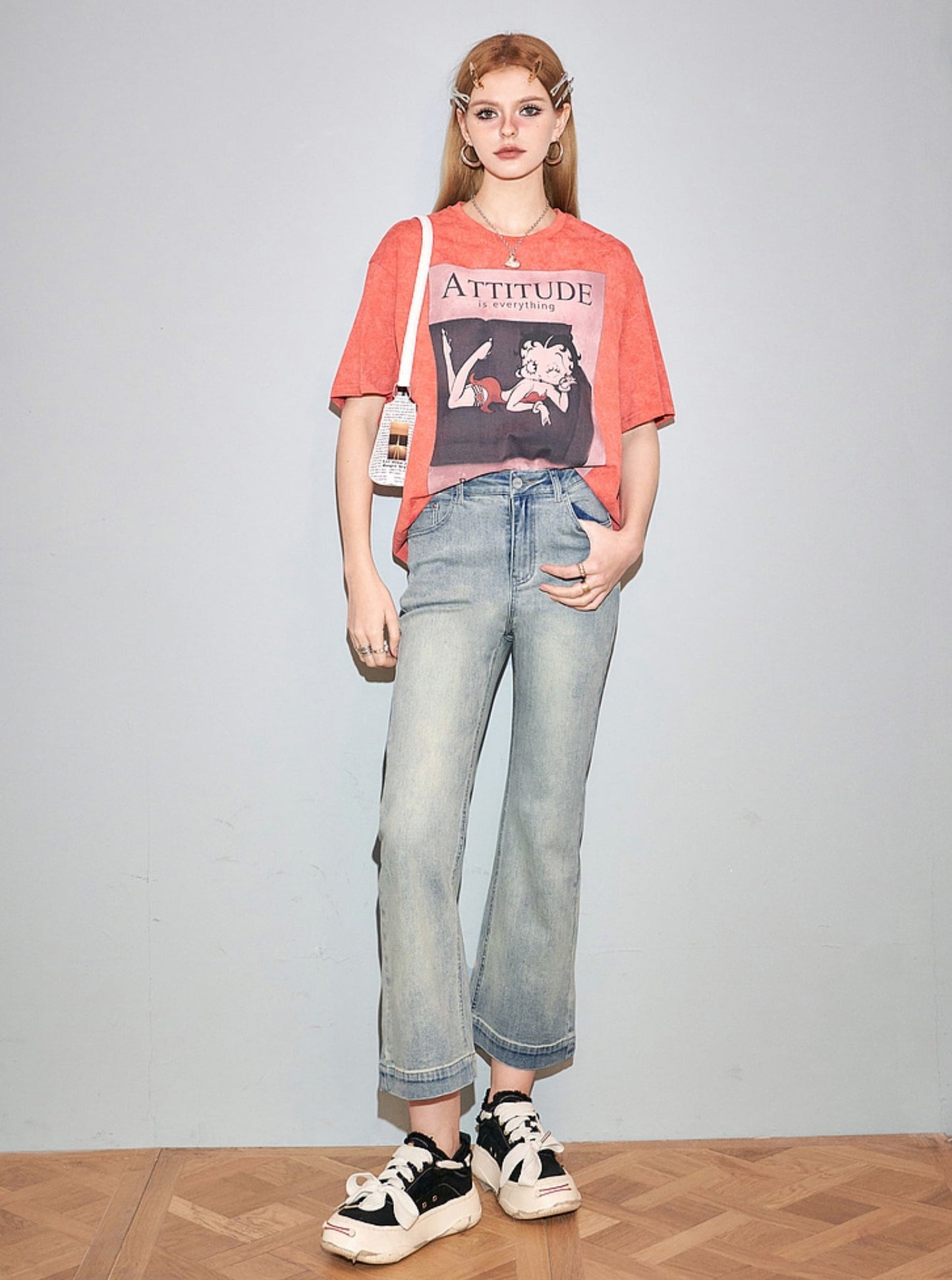 Vintage High-Rise Cropped Jeans Pants