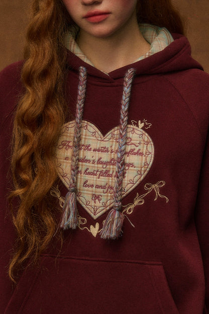 Embroidered Fleece Hooded Sweatshirt