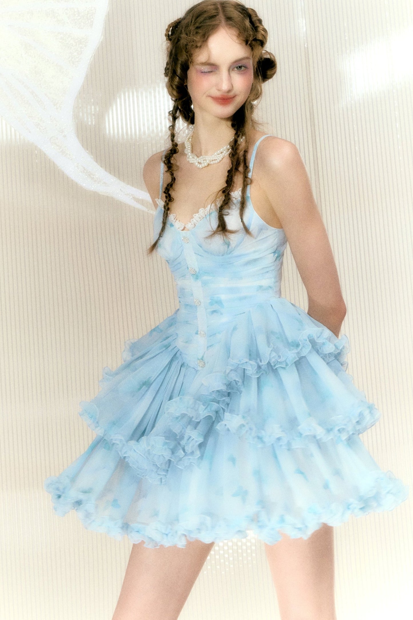 Dreamy Blue Butterfly Sundress