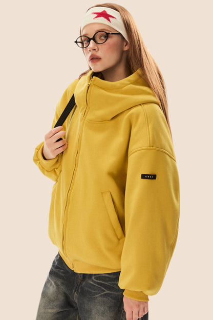 EZEK American retro dropped shoulder sleeves lazy style cotton clothes cotton clothes thickened warm design sense bread jacket women's trend